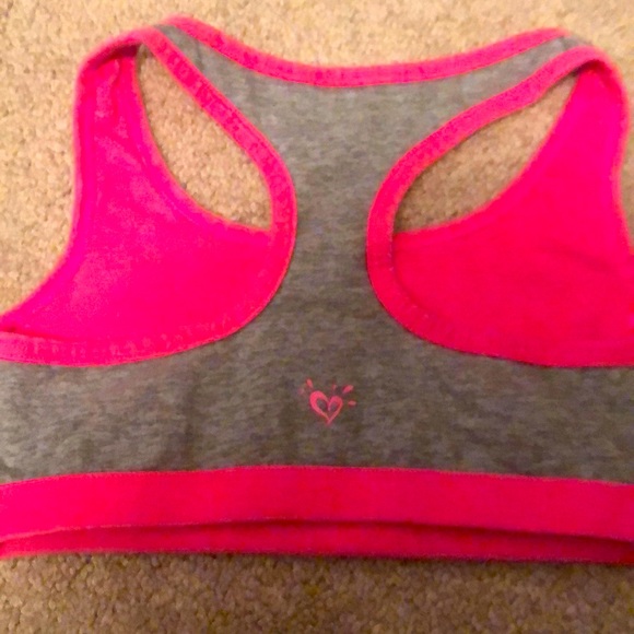 A justice sports bra with gymnastics written on it - Picture 3 of 3